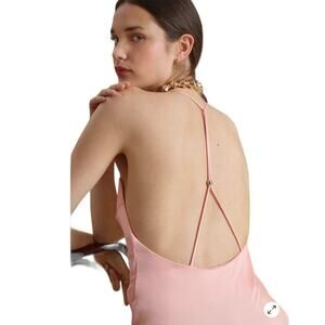 SIGNIFICANT OTHER Melody Square-Neck Open-Back Draped Slip Dress-Sz 10